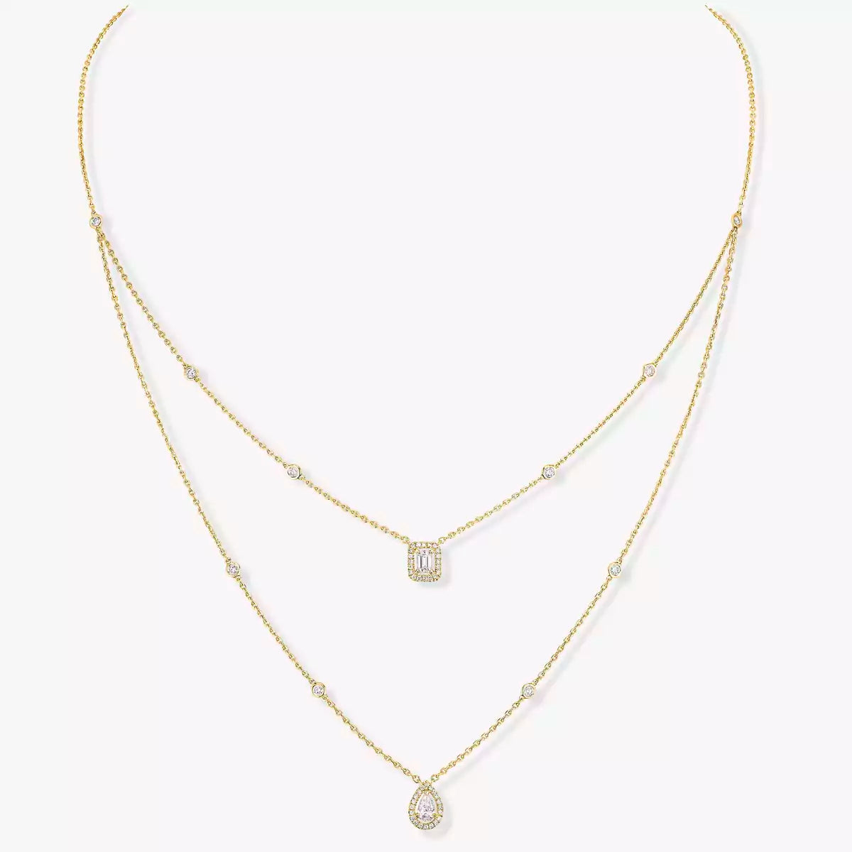 [Legend]MY TWIN 2-ROW DIAMOND NECKLACE