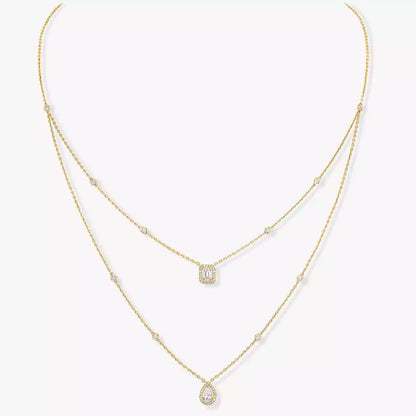 [Legend]MY TWIN 2-ROW DIAMOND NECKLACE