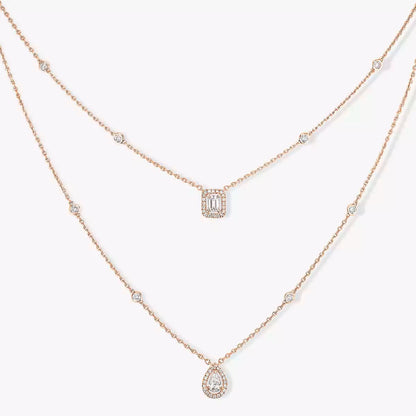[Legend]MY TWIN 2-ROW DIAMOND NECKLACE