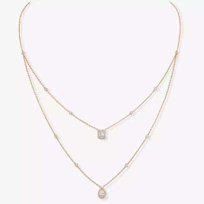 [Legend]MY TWIN 2-ROW DIAMOND NECKLACE