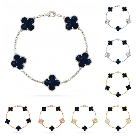 [Legend]LUCKY CLOVER 5-MOTIF BRACELET - PIETERSITE COLLECTION