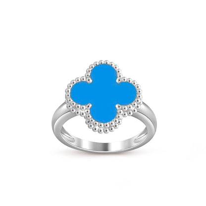 [Legend]LUCKY CLOVER VINTAGE WHITE GOLD RING COLLECTION