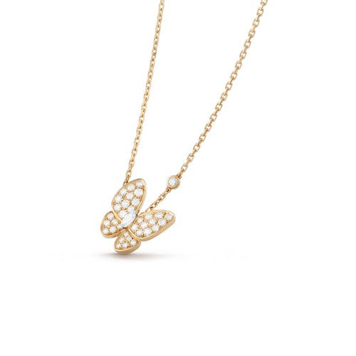 [Legend]BUTTERFLY DIAMOND CHARM NECKLACE