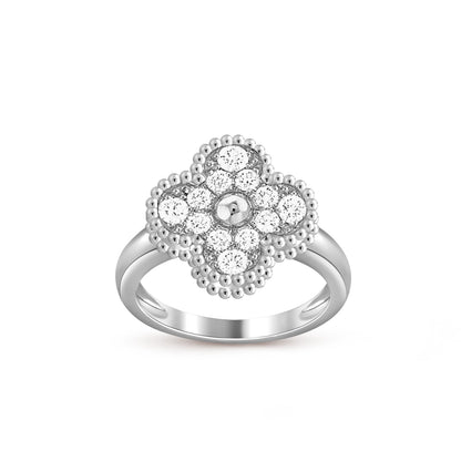 [Legend]LUCKY CLOVER VINTAGE WHITE GOLD RING COLLECTION