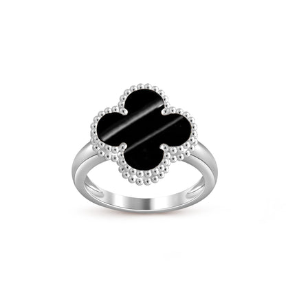 [Legend]LUCKY CLOVER VINTAGE WHITE GOLD RING COLLECTION