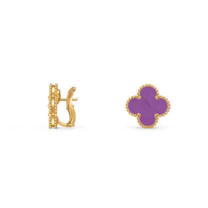 [Legend]15MM CLOVER FLOWER STUD EARRINGS GOLD COLLECTION