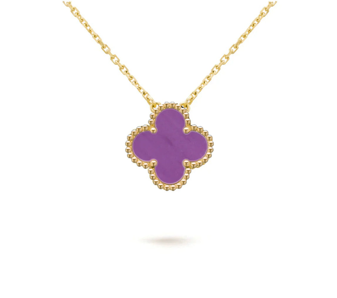 [Legend]15MM CLOVER FLOWER PENDANT NECKLACE COLLECTION