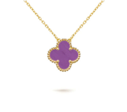 [Legend]15MM CLOVER FLOWER PENDANT NECKLACE COLLECTION
