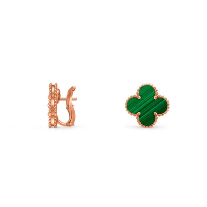 [Legend]15MM CLOVER FLOWER STUD EARRINGS ROSE GOLD COLLECTION