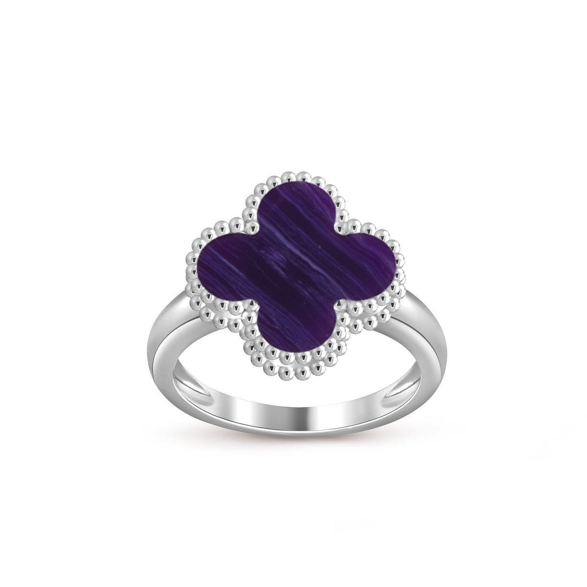 [Legend]LUCKY CLOVER VINTAGE WHITE GOLD RING COLLECTION