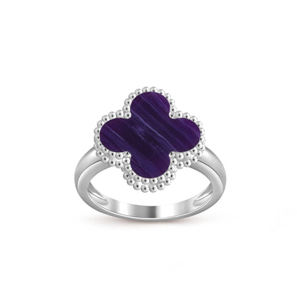[Legend]LUCKY CLOVER VINTAGE WHITE GOLD RING COLLECTION