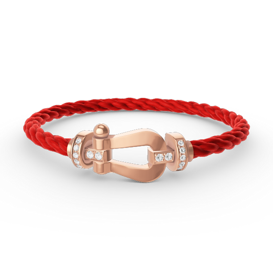 [Legend]FORCE LARGE HORSESHOE HALF DIAMOND BRACELET - ROSE GOLD