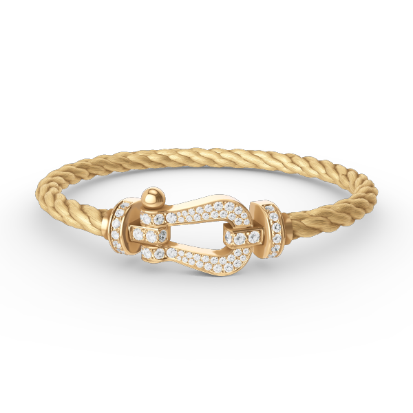 [Legend]FORCE LARGE HORSESHOE FULL DIAMOND BRACELET - GOLD