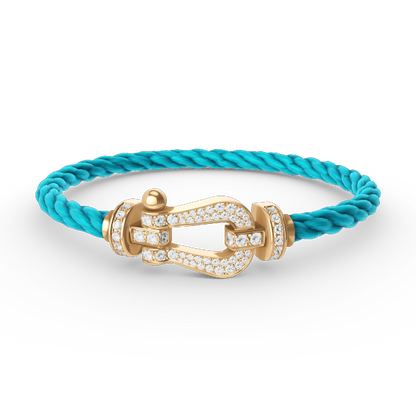 [Legend]FORCE LARGE HORSESHOE FULL DIAMOND BRACELET - GOLD