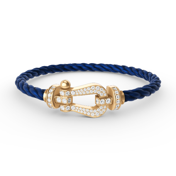 [Legend]FORCE LARGE HORSESHOE FULL DIAMOND BRACELET - GOLD