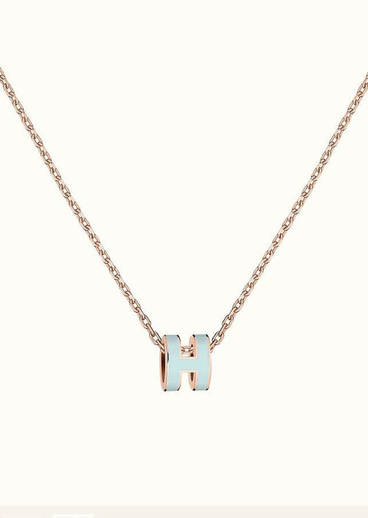 [Legend]POP H LIGHT BLUE NECKLACE