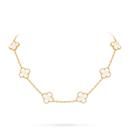 [Legend]CLASSIC LUCKY 10-MOTIF CLOVER NECKLACE GOLD COLLECTION