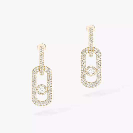 [Legend]SO MOVE XL FULL-PAVÉ DIAMOND PENDANT EARRINGS