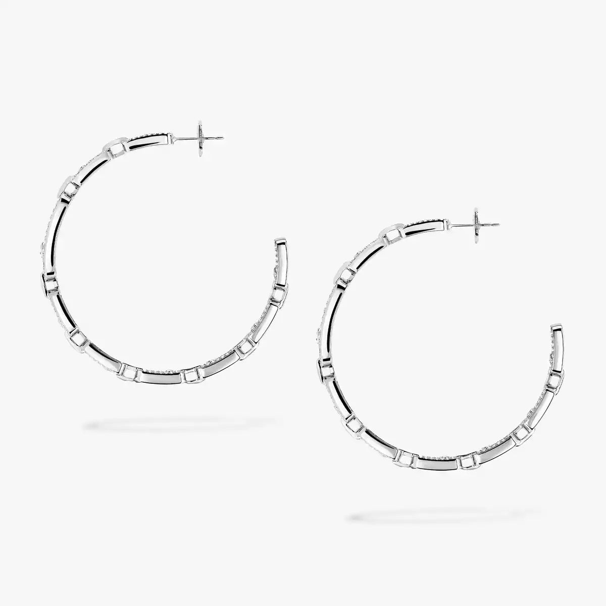 [Legend]MOVE LINK KINETIC DIAMOND HOOP EARRINGS