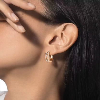 [Legend]MOVE PAVÉ DIAMOND HOOP EARRINGS