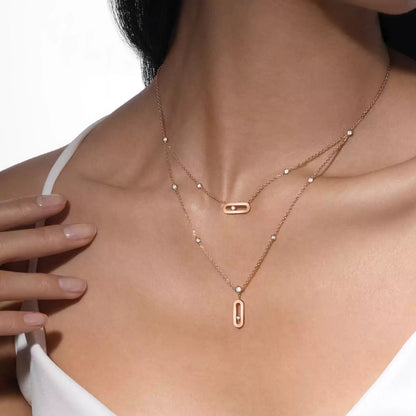 [Legend]MOVE UNO DOUBLE-PENDANT NECKLACE