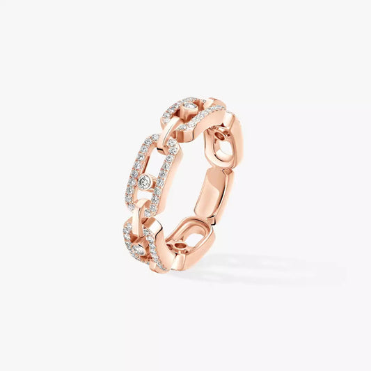 [Legend]MOVE LINK PAVÉ DIAMOND RING