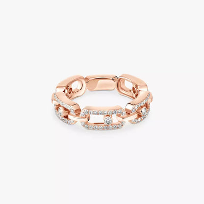 [Legend]MOVE LINK PAVÉ DIAMOND RING