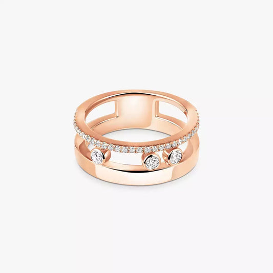 [Legend]MOVE NOA PAVÉ DIAMOND INTERLOCKING RING