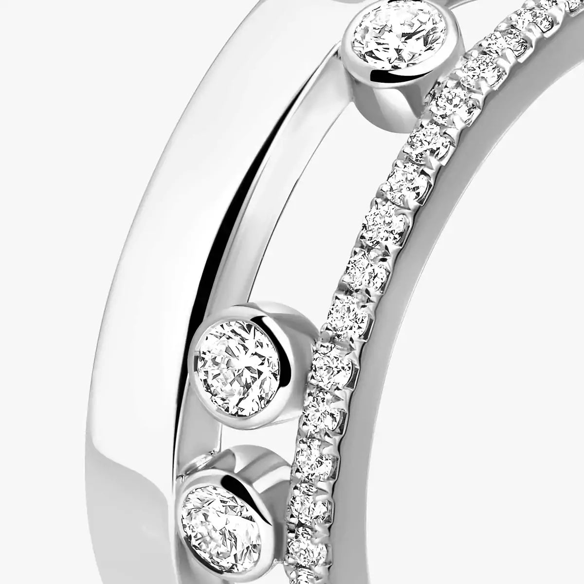 [Legend]MOVE NOA PAVÉ DIAMOND INTERLOCKING RING