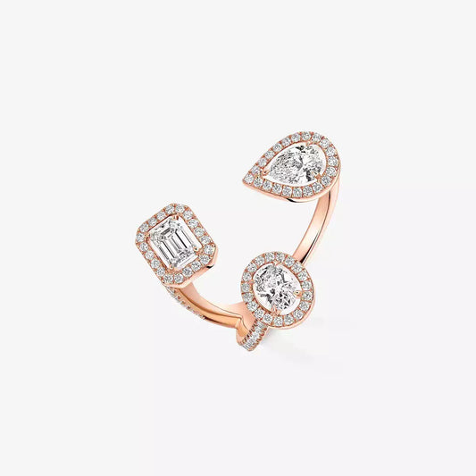 [Legend]MY TWIN TRILOGY OPEN PAVÉ RING