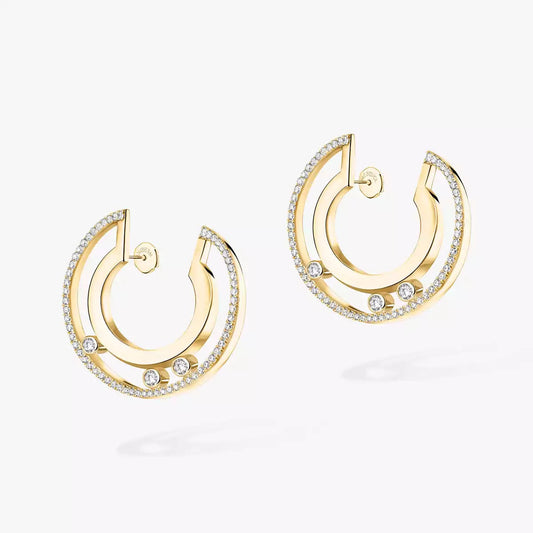 [Legend]MOVE ROMANE SMALL DIAMOND HOOP EARRINGS