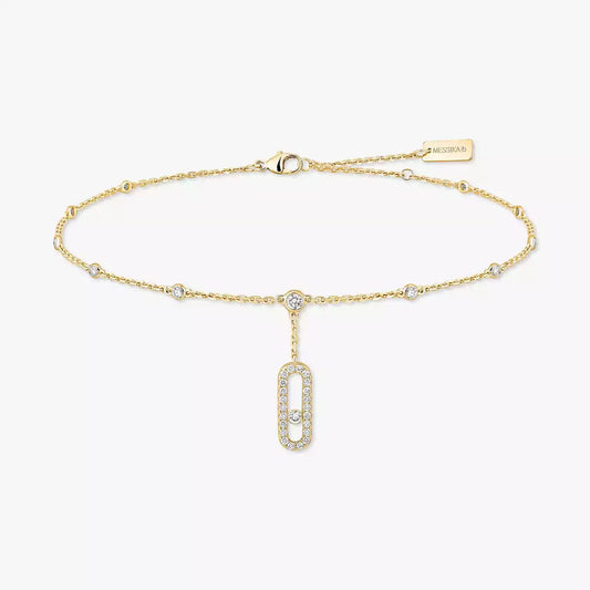 [Legend]MOVE UNO PAVÉ DIAMOND ANKLE BRACELET