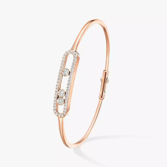 [Legend]MOVE PAVÉ DIAMOND BANGLE BRACELET M
