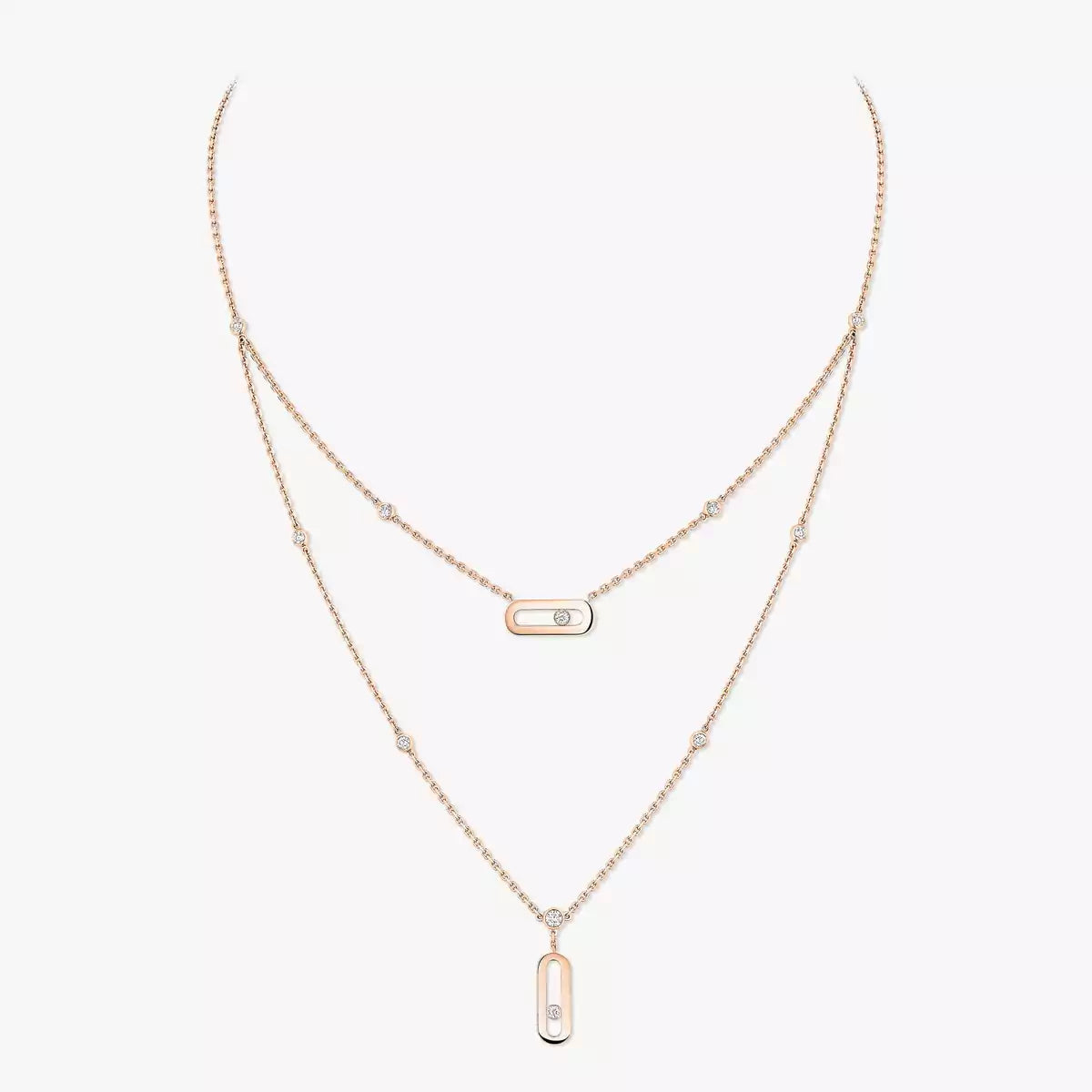 [Legend]MOVE UNO DOUBLE-PENDANT NECKLACE