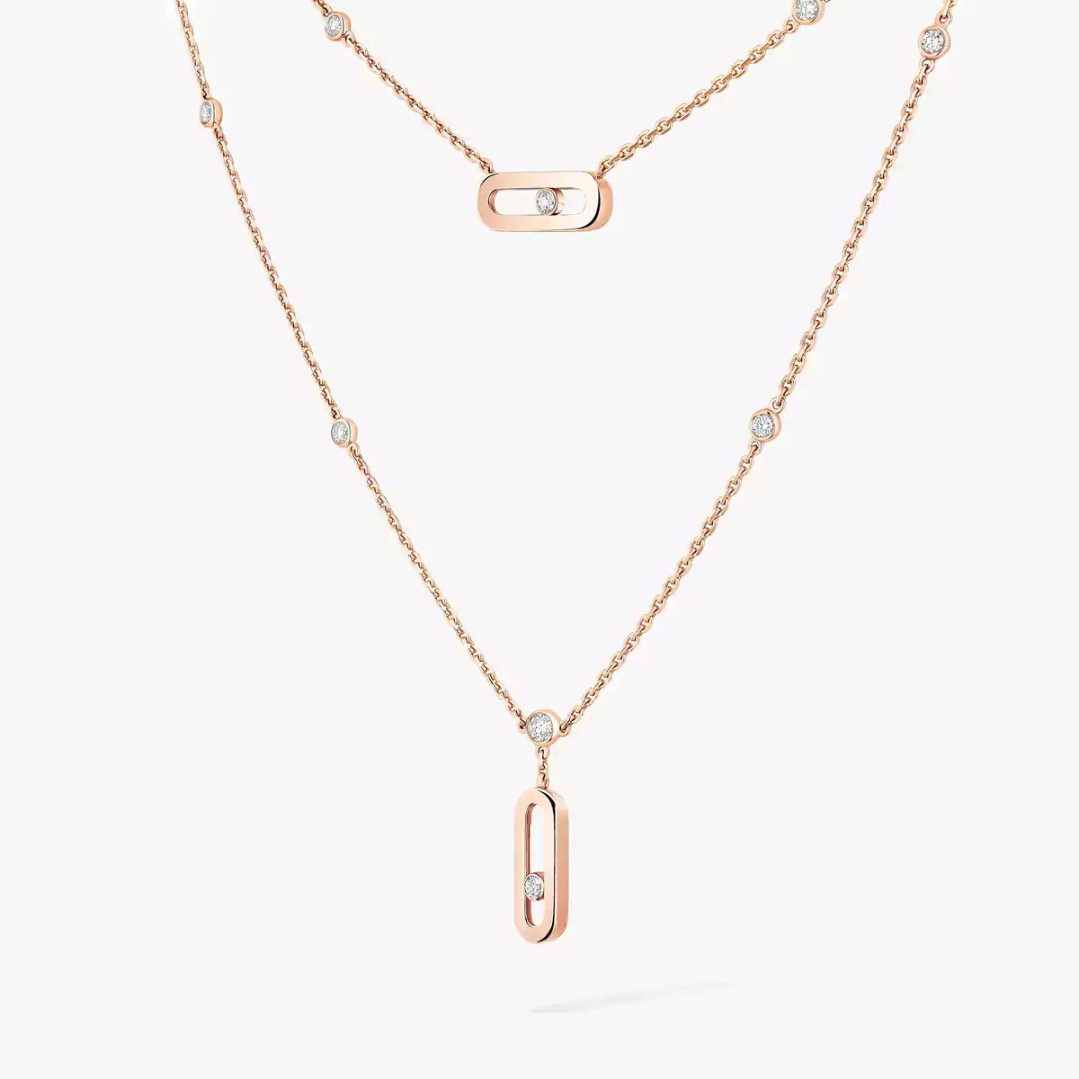 [Legend]MOVE UNO DOUBLE-PENDANT NECKLACE