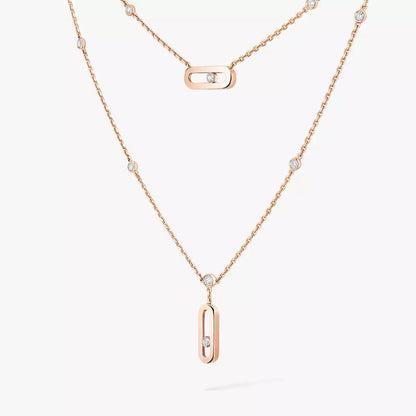 [Legend]MOVE UNO DOUBLE-PENDANT NECKLACE