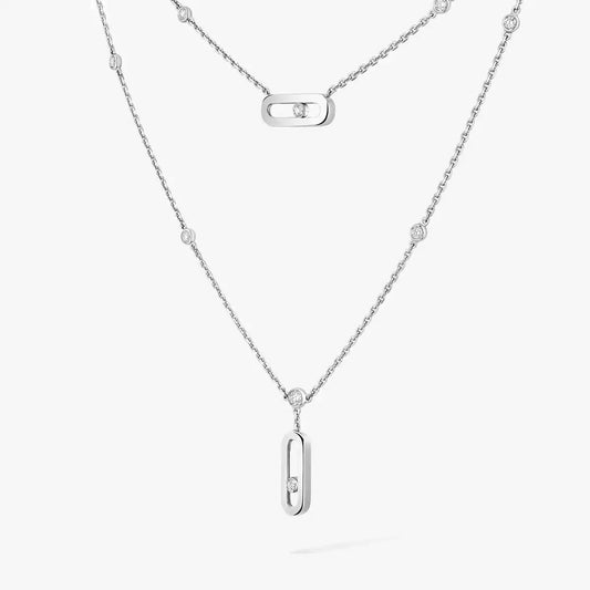 [Legend]MOVE UNO DOUBLE-PENDANT NECKLACE