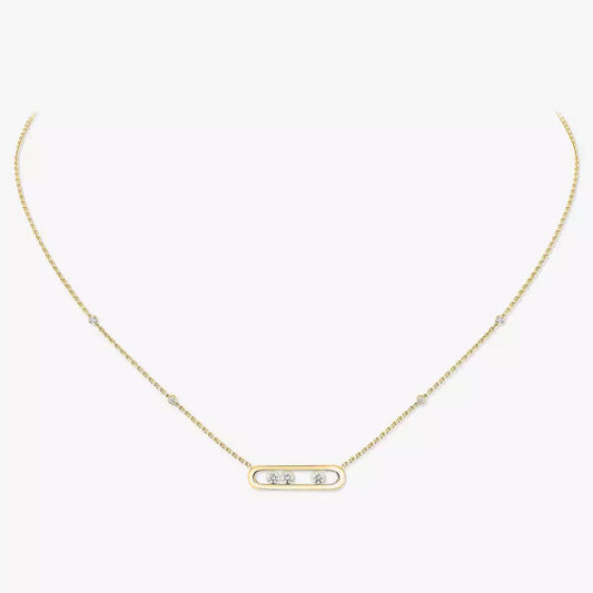 [Legend]MOVE PAVÉ PENDANT 4 MOVING DIAMONDS NECKLACE