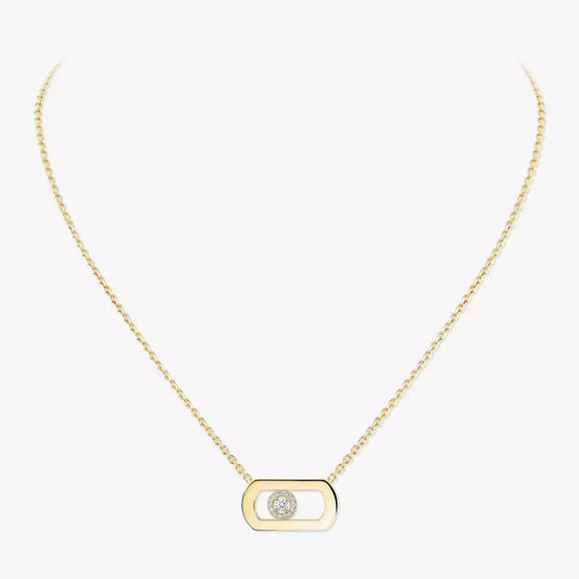 [Legend]LARGE MOVE PENDANT SINGLE DIAMOND NECKLACE