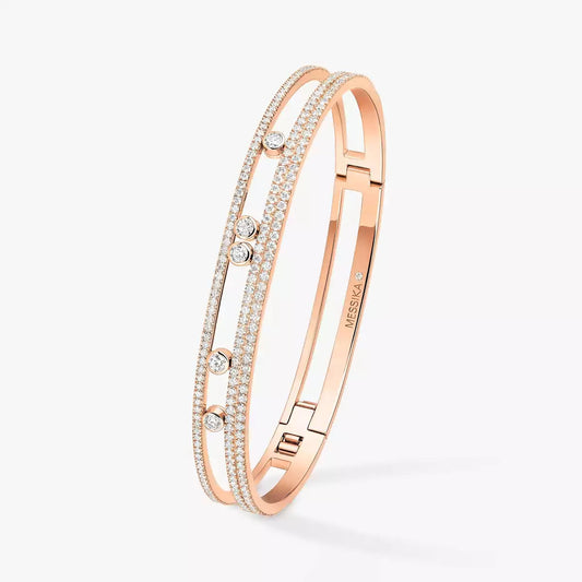 [Legend]MOVE ROMANE PAVÉ DIAMOND BANGLE BRACELET