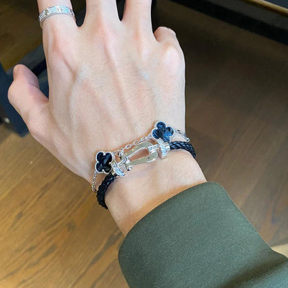 [Legend]LUCKY CLOVER 5-MOTIF BRACELET - PIETERSITE COLLECTION