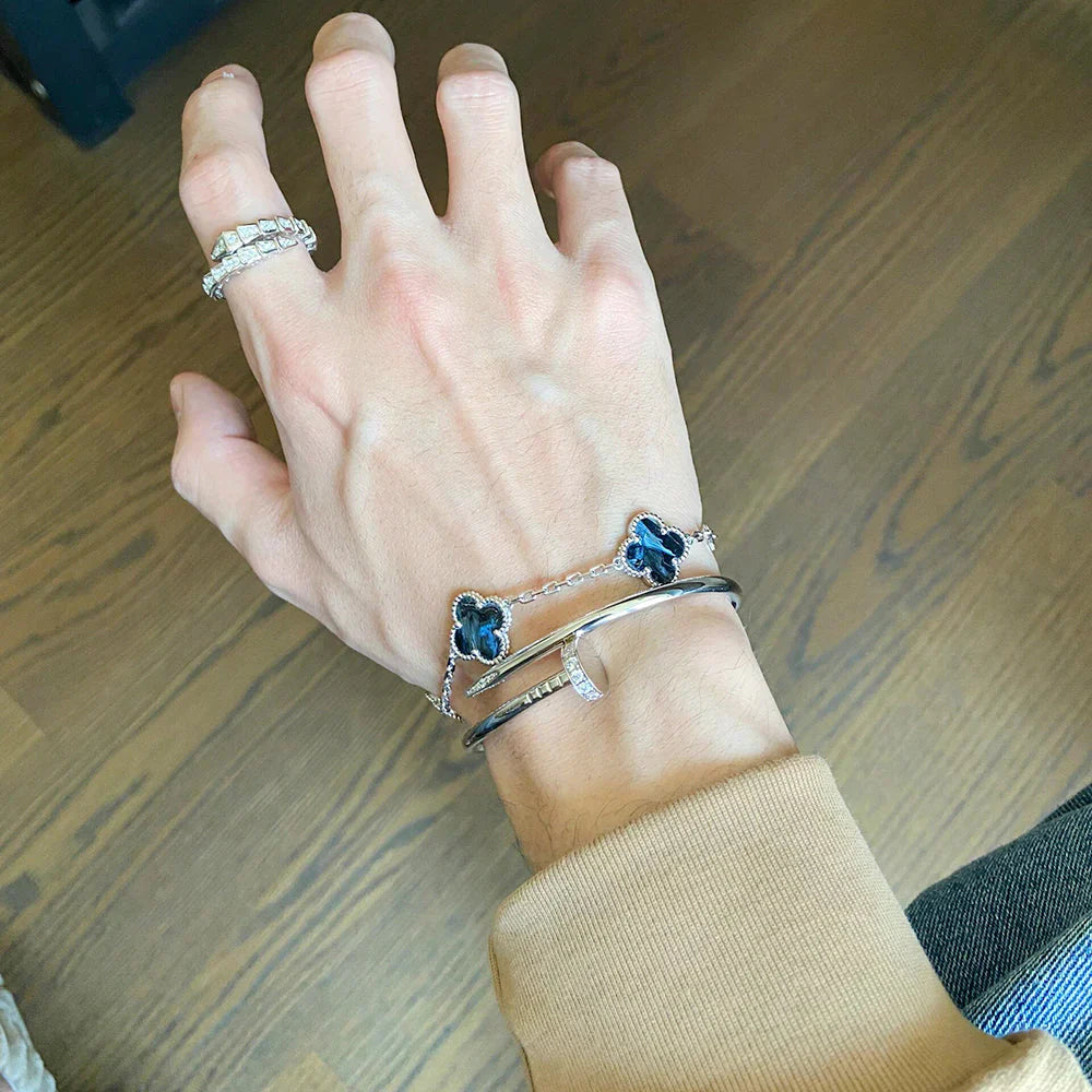 [Legend]LUCKY CLOVER 5-MOTIF BRACELET - PIETERSITE COLLECTION
