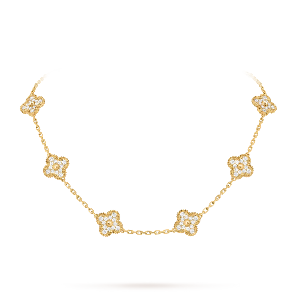 [Legend]CLASSIC LUCKY 10-MOTIF CLOVER NECKLACE GOLD COLLECTION