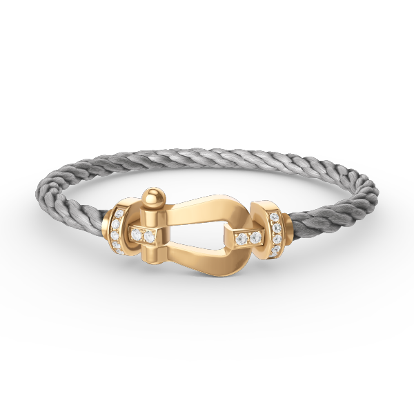 [Legend]FORCE LARGE HORSESHOE HALF DIAMOND BRACELET - GOLD