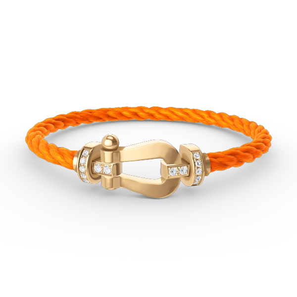 [Legend]FORCE LARGE HORSESHOE HALF DIAMOND BRACELET - GOLD