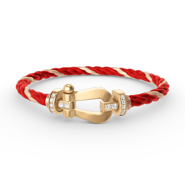 [Legend]FORCE LARGE HORSESHOE HALF DIAMOND BRACELET - GOLD