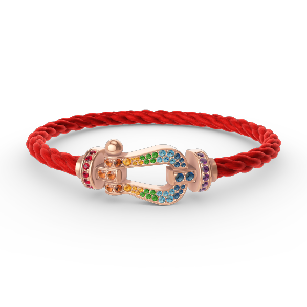 [Legend]FORCE LARGE HORSESHOE COLORED DIAMOND BRACELET - ROSE GOLD