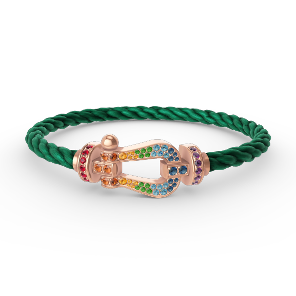 [Legend]FORCE LARGE HORSESHOE COLORED DIAMOND BRACELET - ROSE GOLD