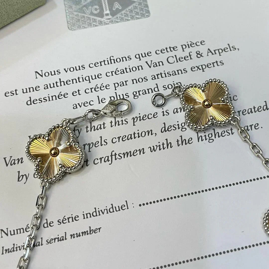 [Legend]LUCKY CLOVER 5-MOTIF BRACELET - LASER COLLECTION