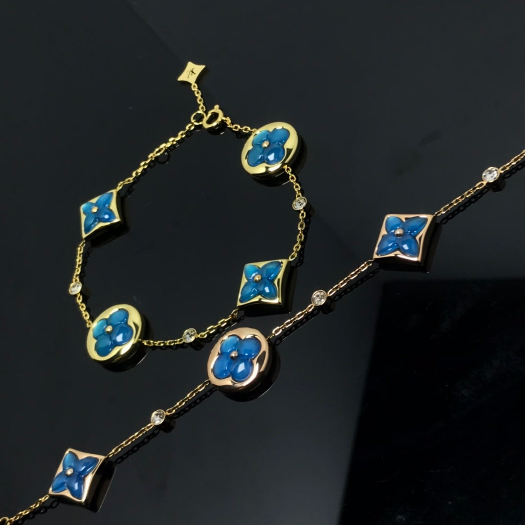 [Legend]STAR AND SUN 4 MOTIF BLUE BRACELET